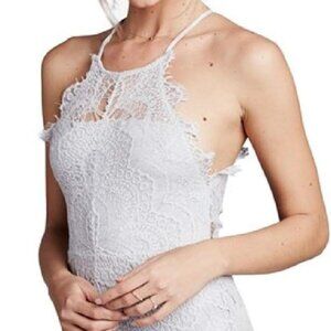 Free People Womens Juniors She's Got It Lace Back Buttons Slip Dress